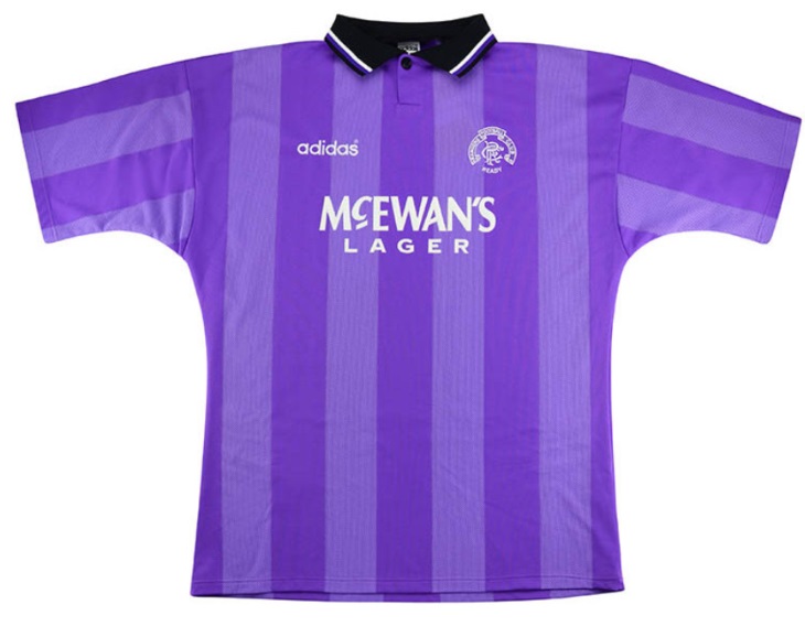 Camisa retro Adidas Rangers FC 1994 1995 II jogador
